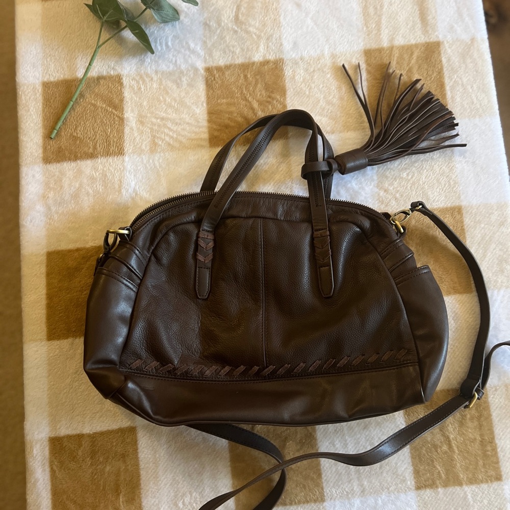 Liv Brown Leather Crossbody